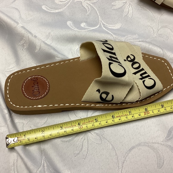 Chloe BEIGE  Sandals with BLACK  Logo size 40 new 💃💃💃💃💃💃💃💃 - Picture 6 of 6